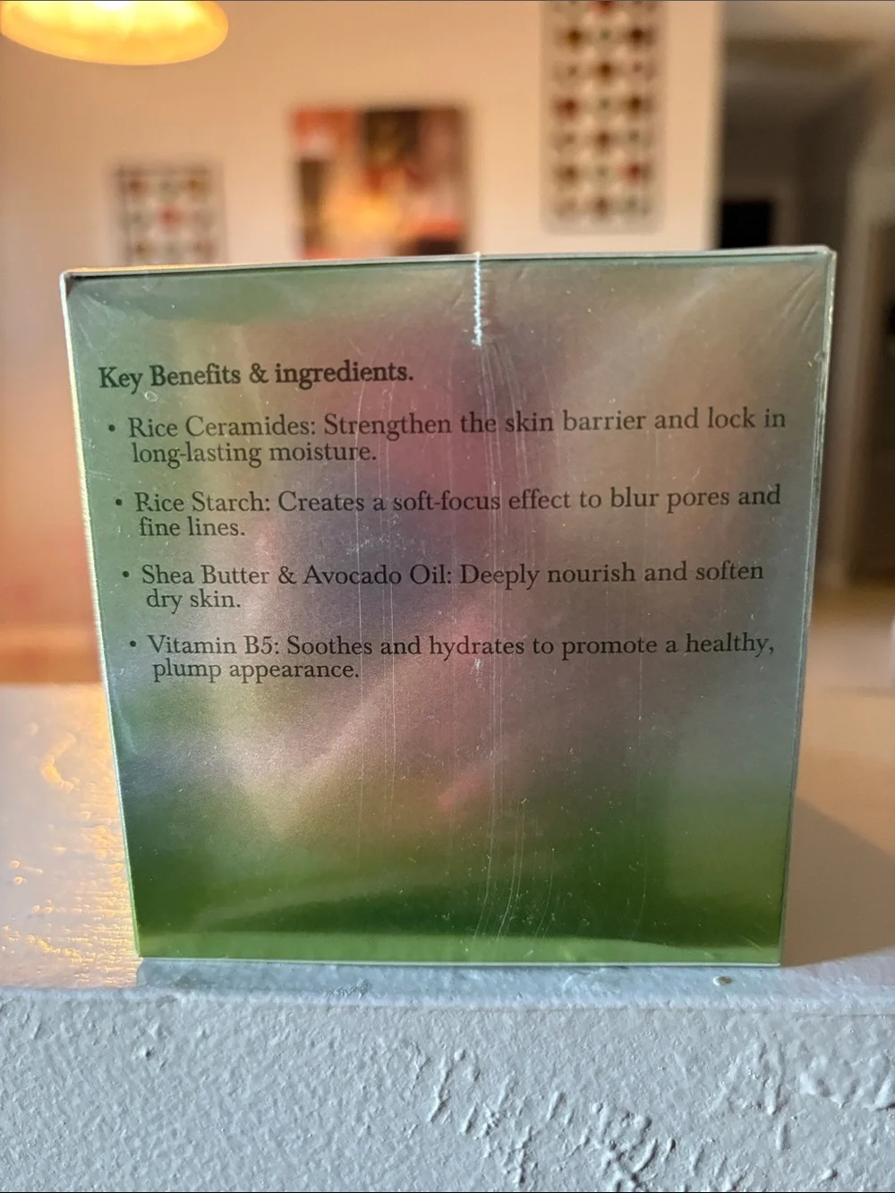 Dynamic Gemstone Ceramide-Rich Rice Cream for Soft-Focus Skin - Green
